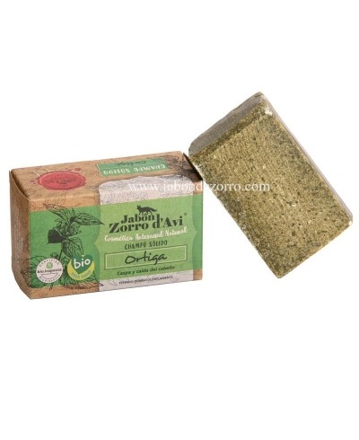 CHAMPÚ SÓLIDO ECOLÓGICO DE ORTIGA MARCA ZORRO D´AVI