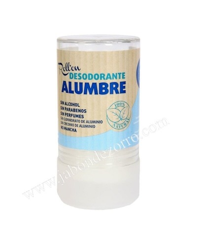 DESODORANTE DE ALUMBRE ROLL-ON MARCA ZORRO D´AVI
